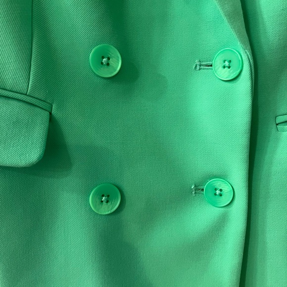 Express Double Breasted Green Hourglass Blazer size 10 - Picture 5 of 7